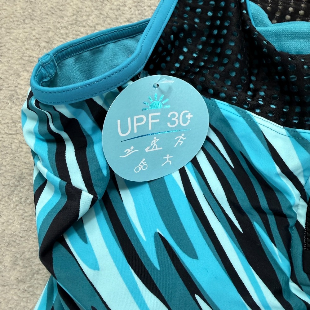 NWT ZeroXposur Womens Scuba Tankini Top King Fisher Blue Quick Dry Stretch M - Picture 4 of 8